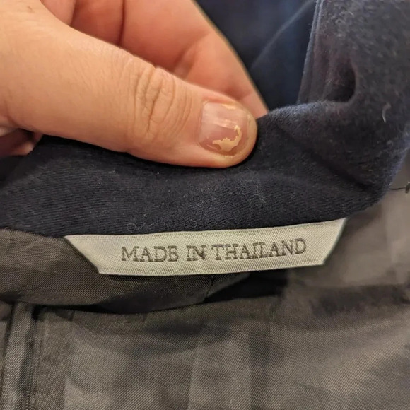 GAP  Cotton Velvet Style Navy Blue Double Button Blazer Sport Coat Mens XL - Picture 11 of 12